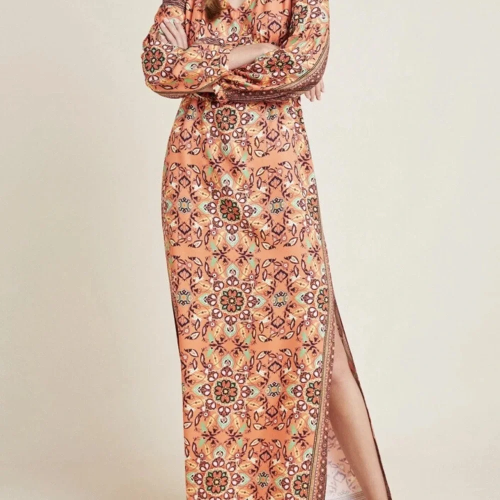 FARM Rio Peach Mosaic Print Maxi Dress - Picture 6 of 12